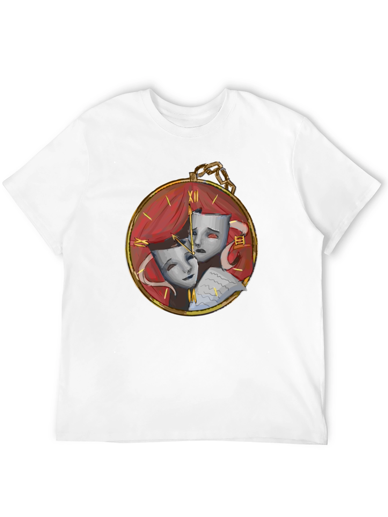 Drama Masks Pocket Watch Graphic Tee