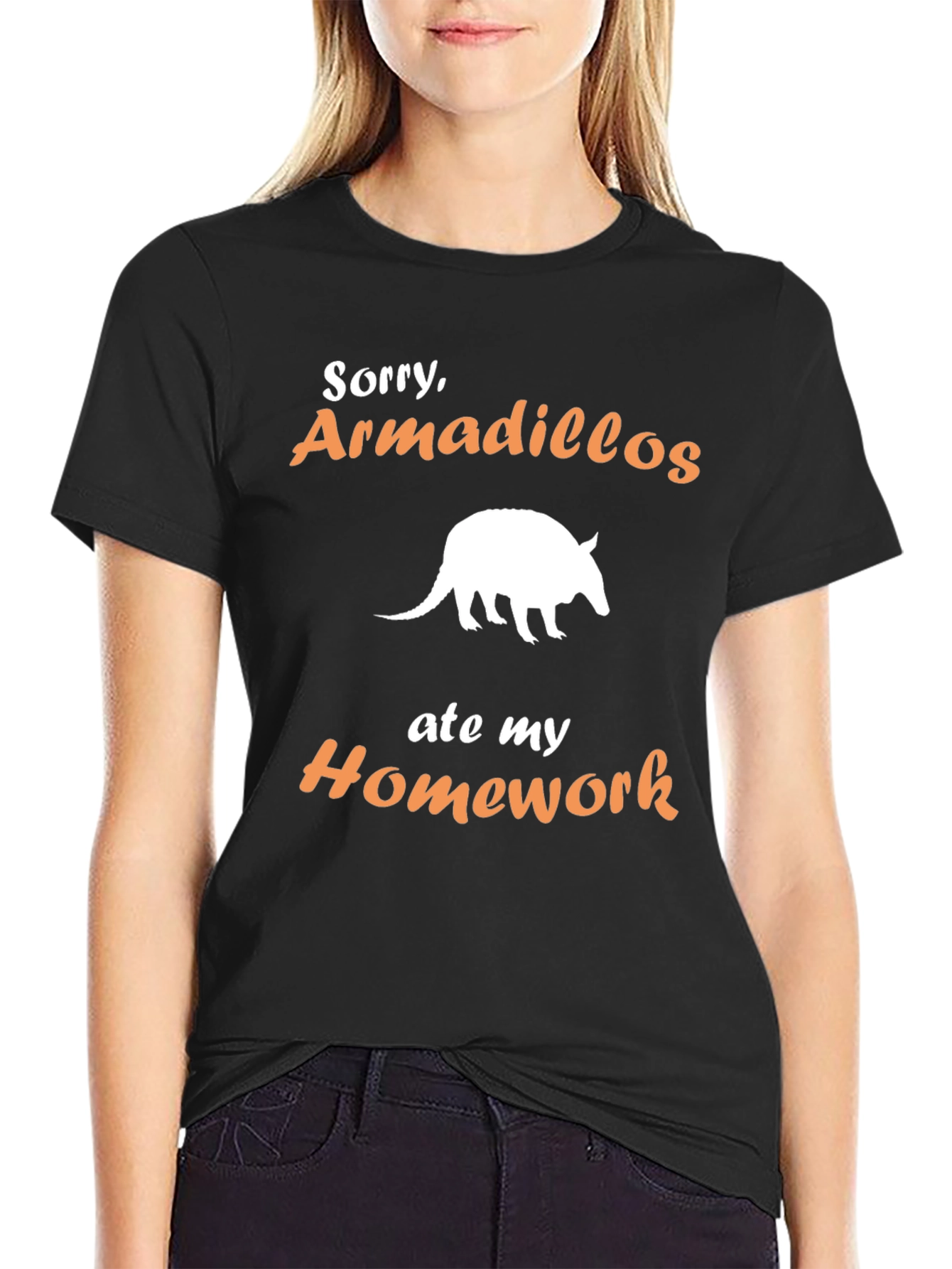 Armadillo Homework T-Shirt - Funny Animal Tee
