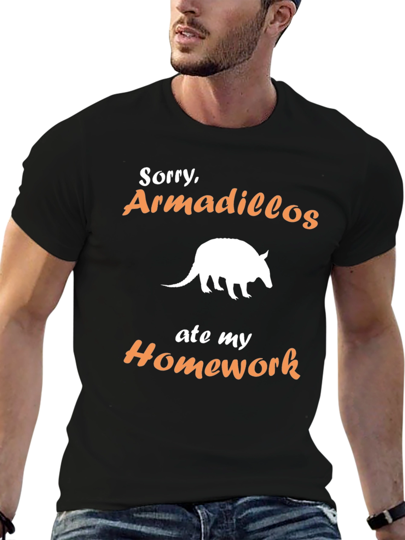 Armadillo Homework T-Shirt - Funny Animal Tee