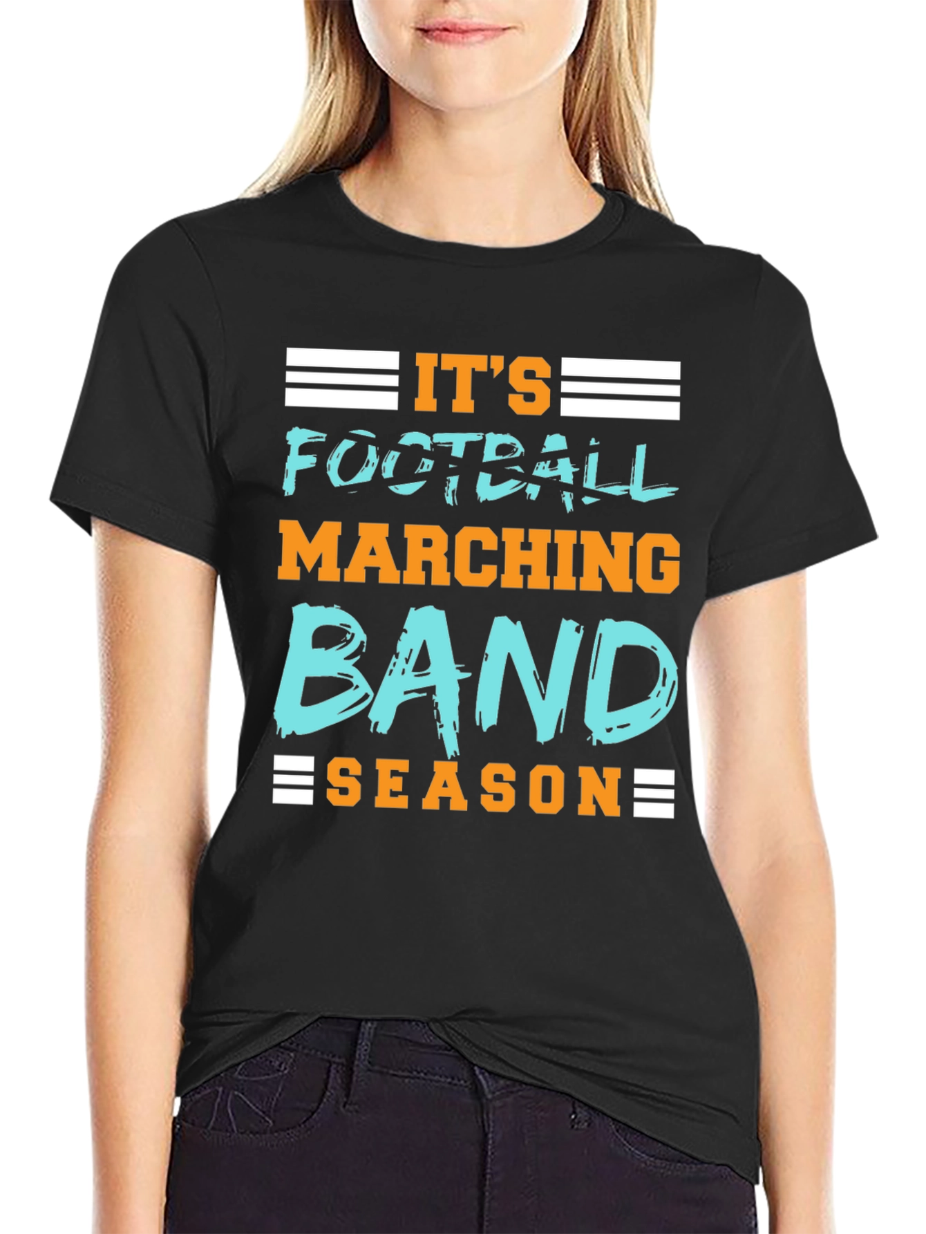 Its Football Marching Band Season Graphic Tee