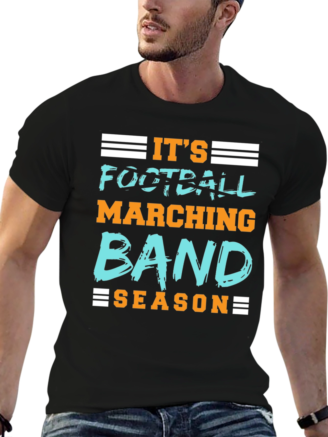 Its Football Marching Band Season Graphic Tee