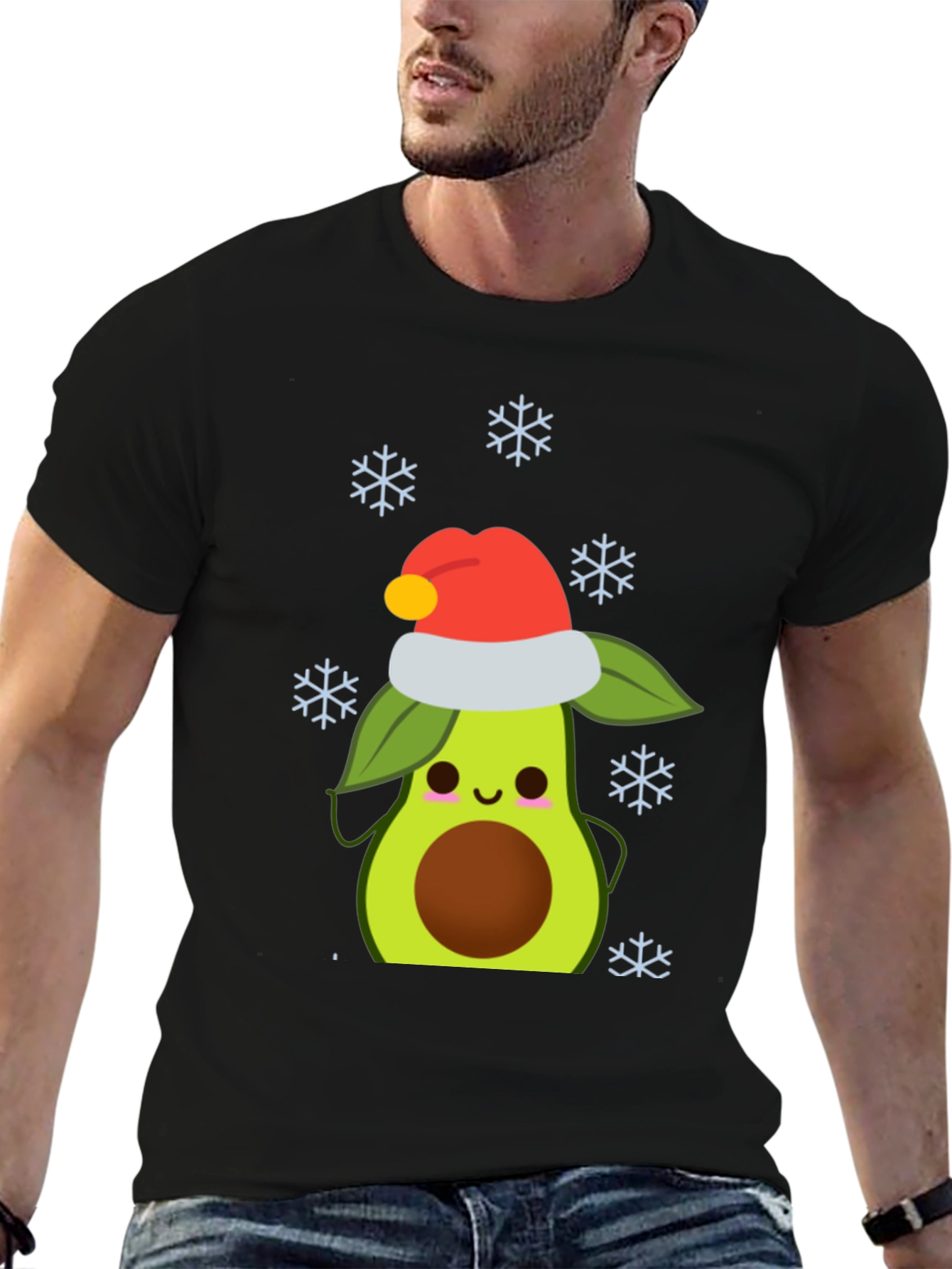 Christmas Avocado Santa T-Shirt