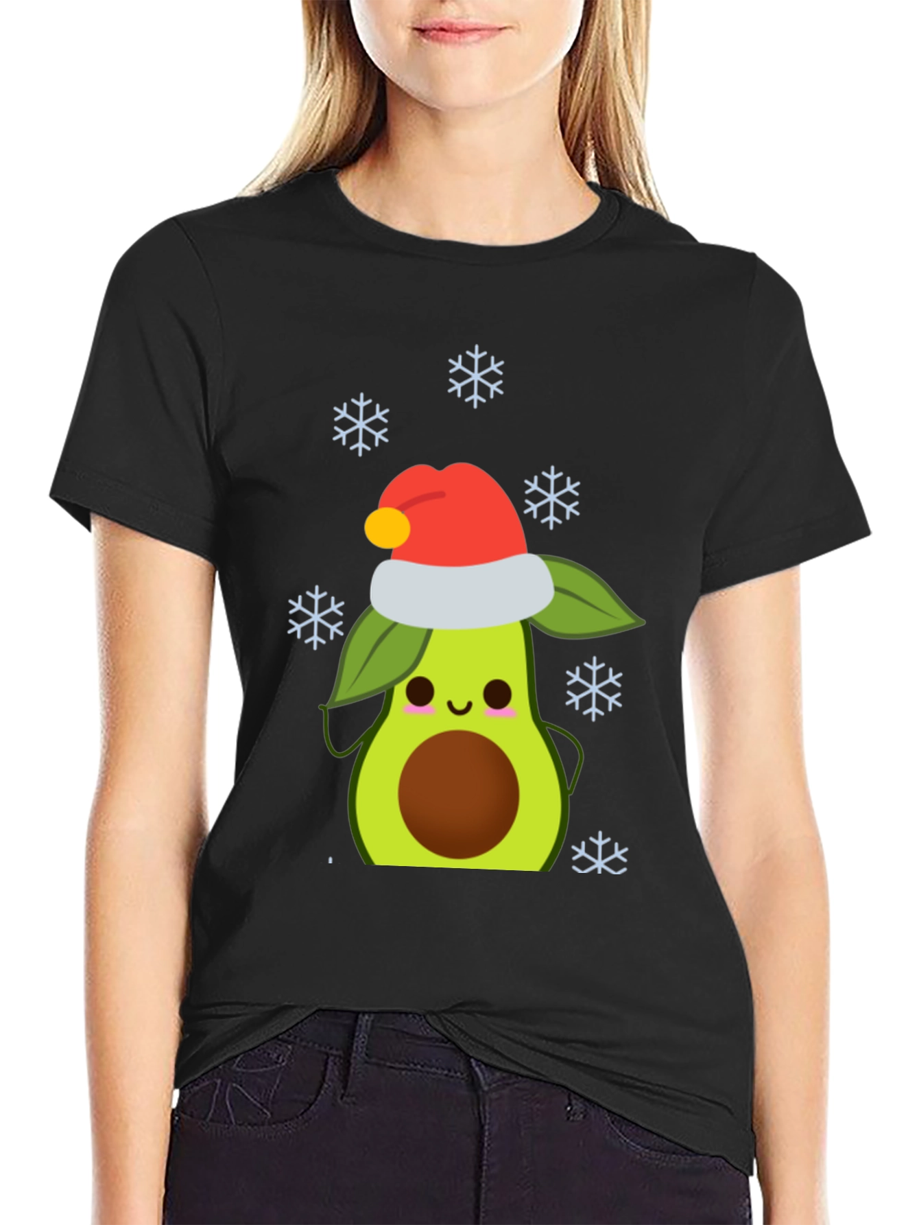 Christmas Avocado Santa T-Shirt
