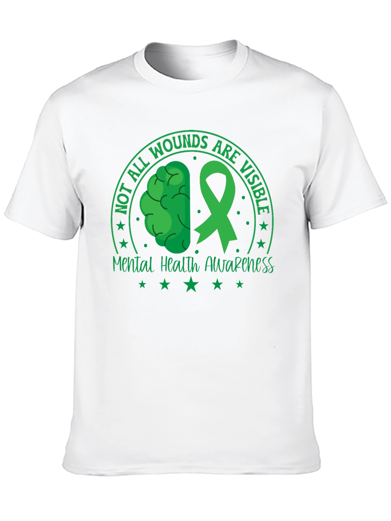 Mental Health Awareness T-Shirt - Green Ribbon