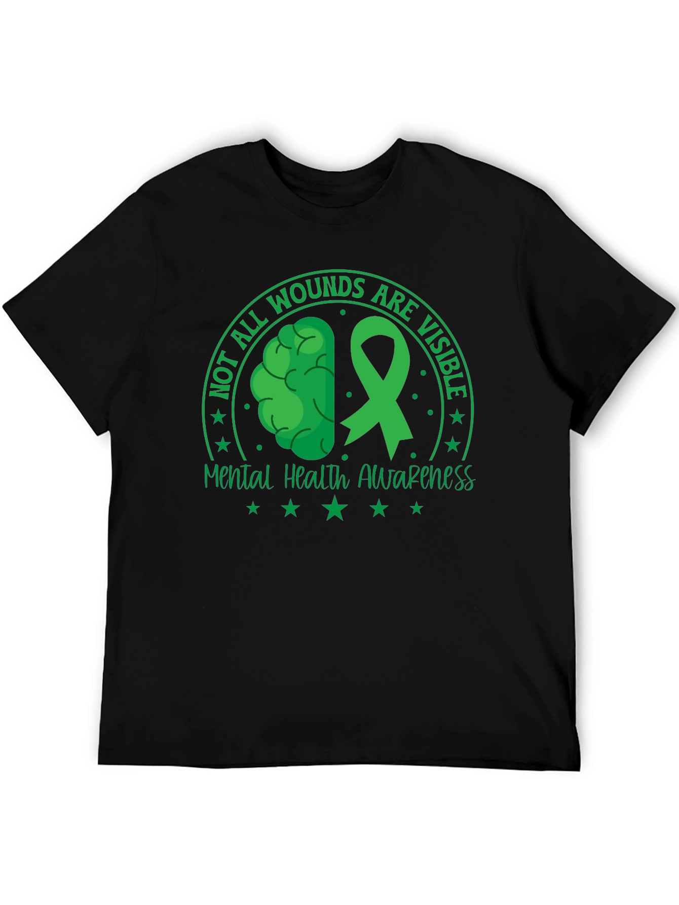Mental Health Awareness T-Shirt - Green Ribbon
