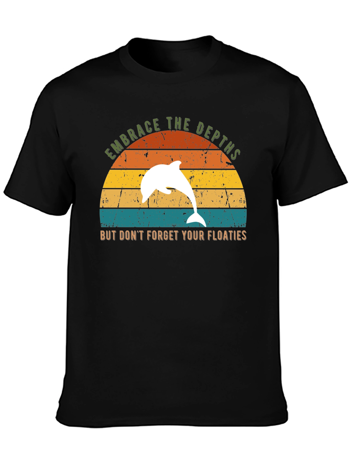 Embrace the Depths Dolphin Graphic T-Shirt