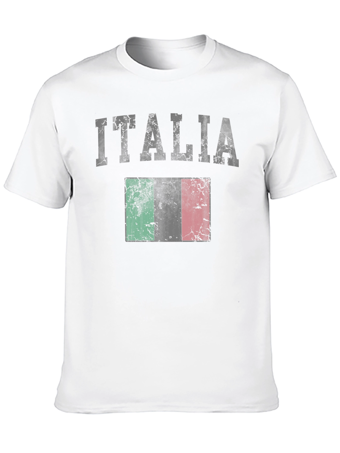 Italia Flag T-Shirt - Distressed Graphic Tee