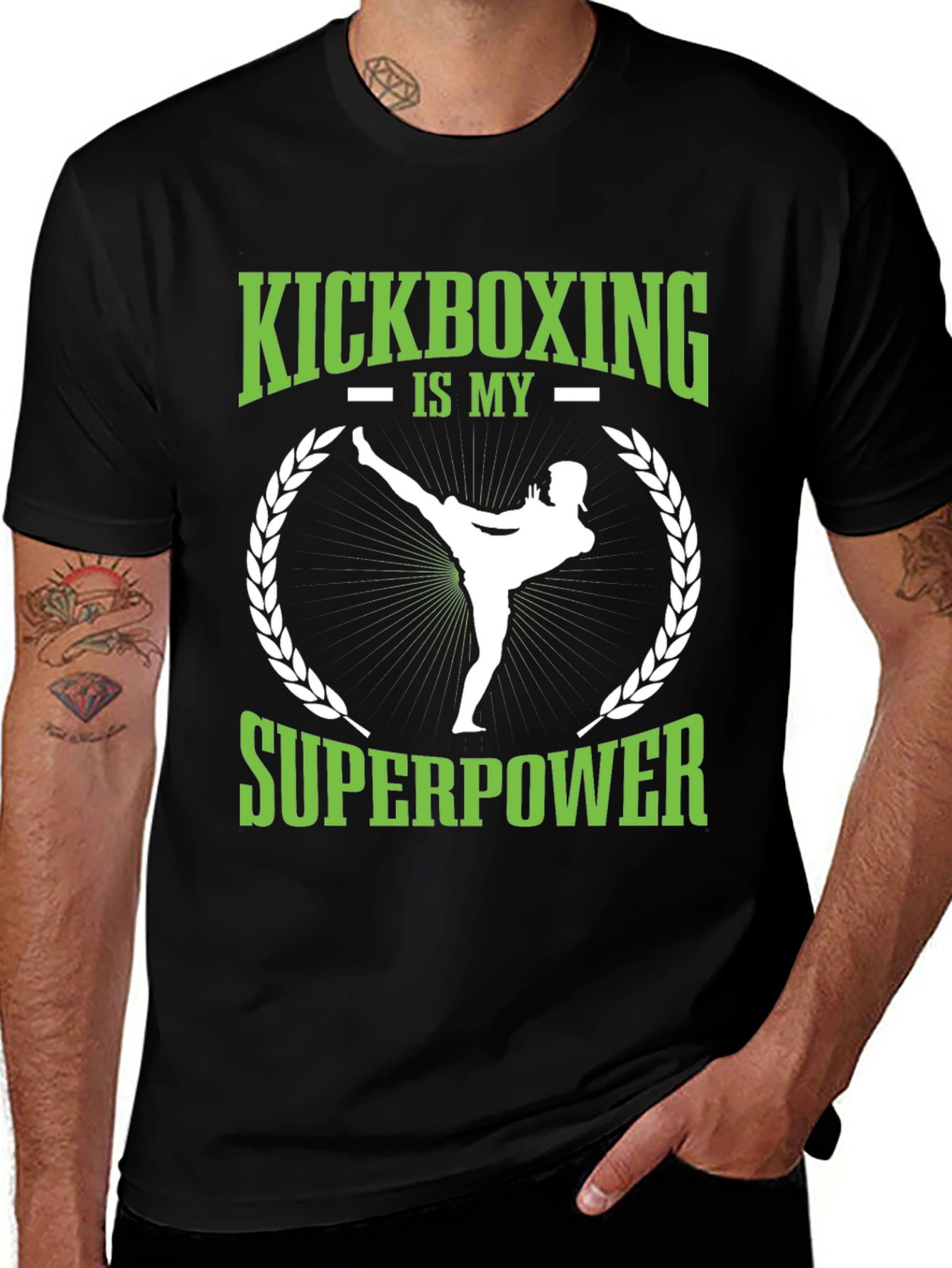 Kickboxing Superpower Graphic T-Shirt