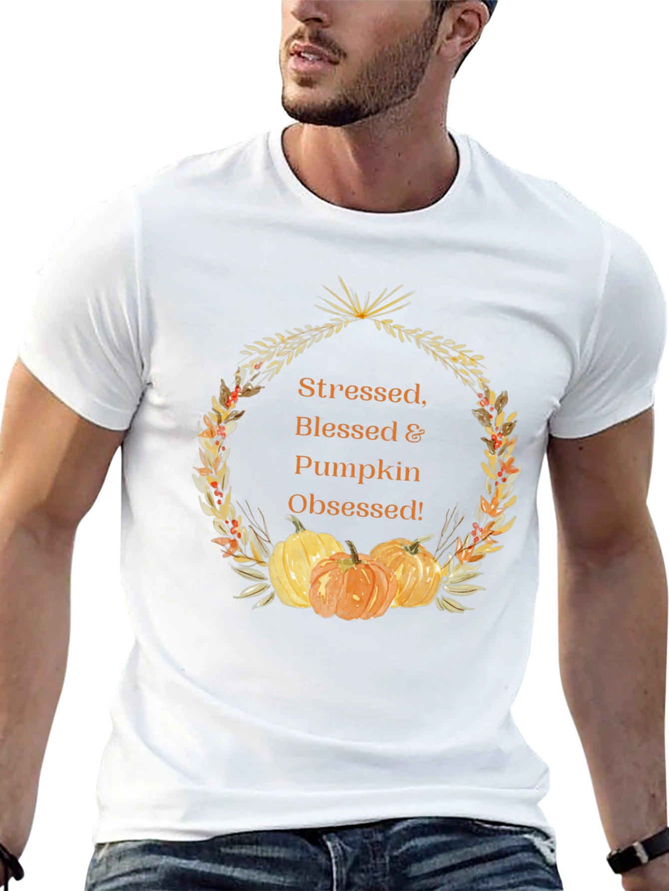 Stressed Blessed & Pumpkin Obsessed Graphic Tee
