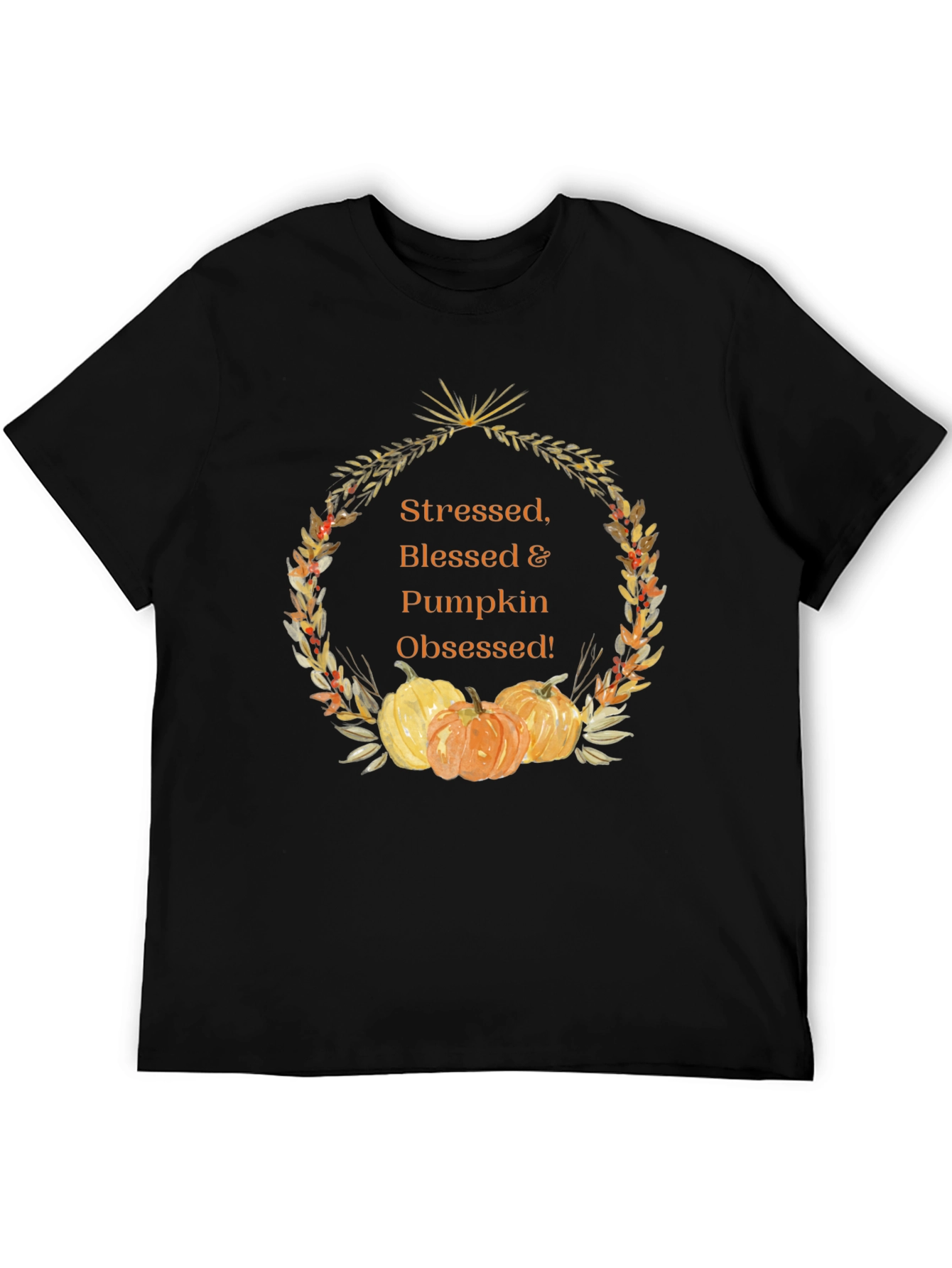 Stressed Blessed & Pumpkin Obsessed Graphic Tee