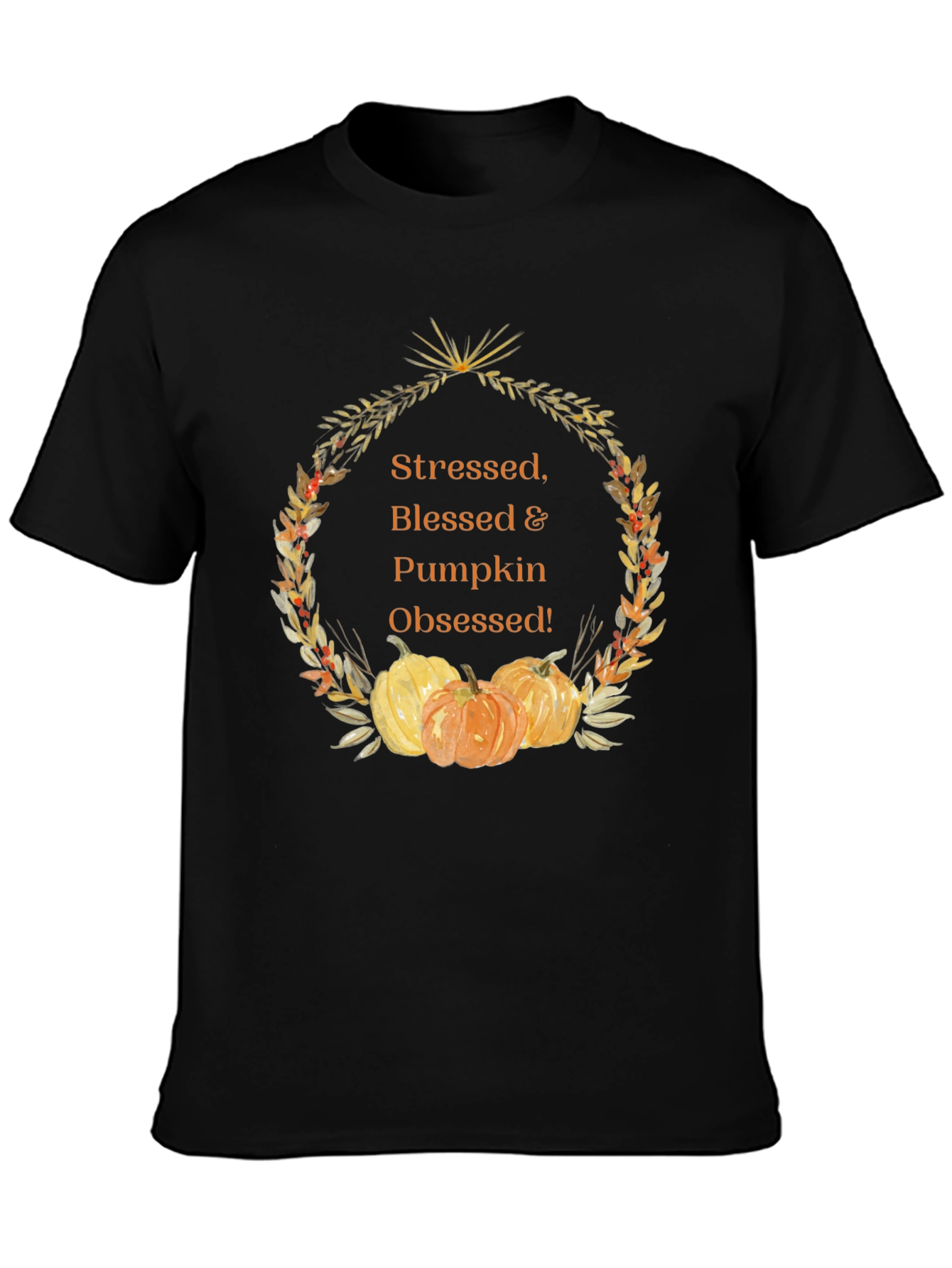 Stressed Blessed & Pumpkin Obsessed Graphic Tee