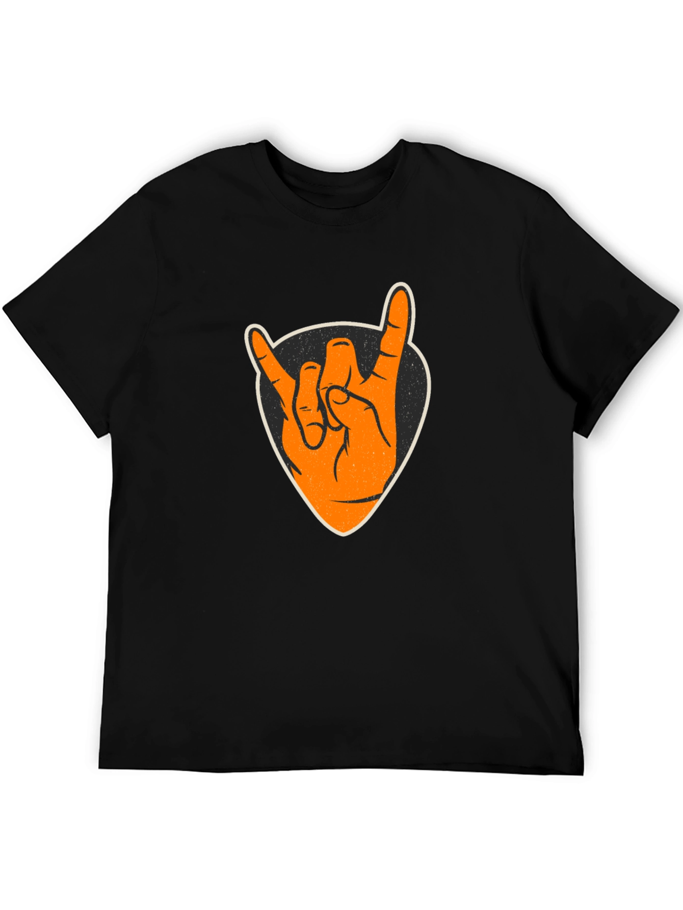 Rock On Hand T-Shirt - Black