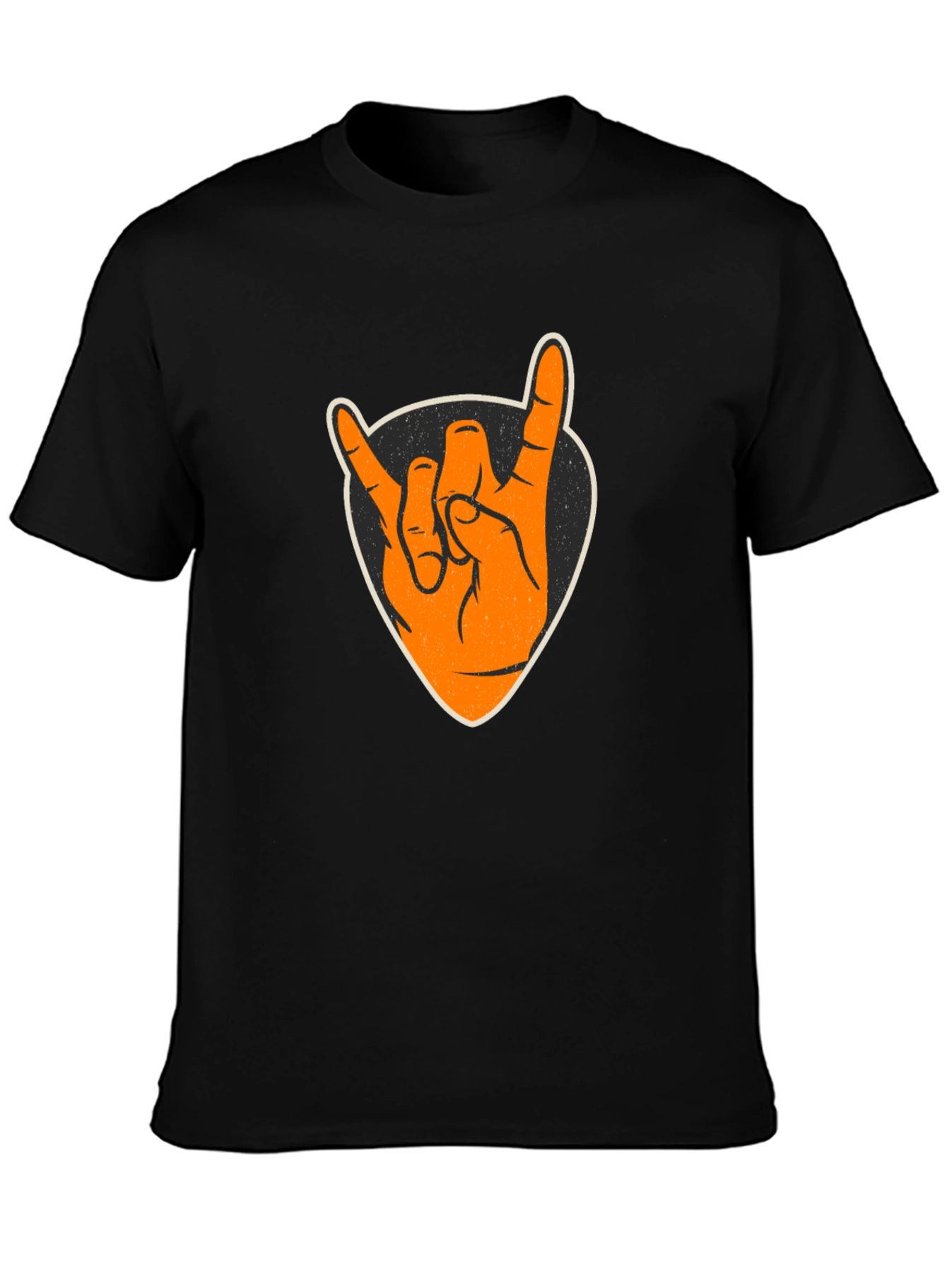 Rock On Hand T-Shirt - Black