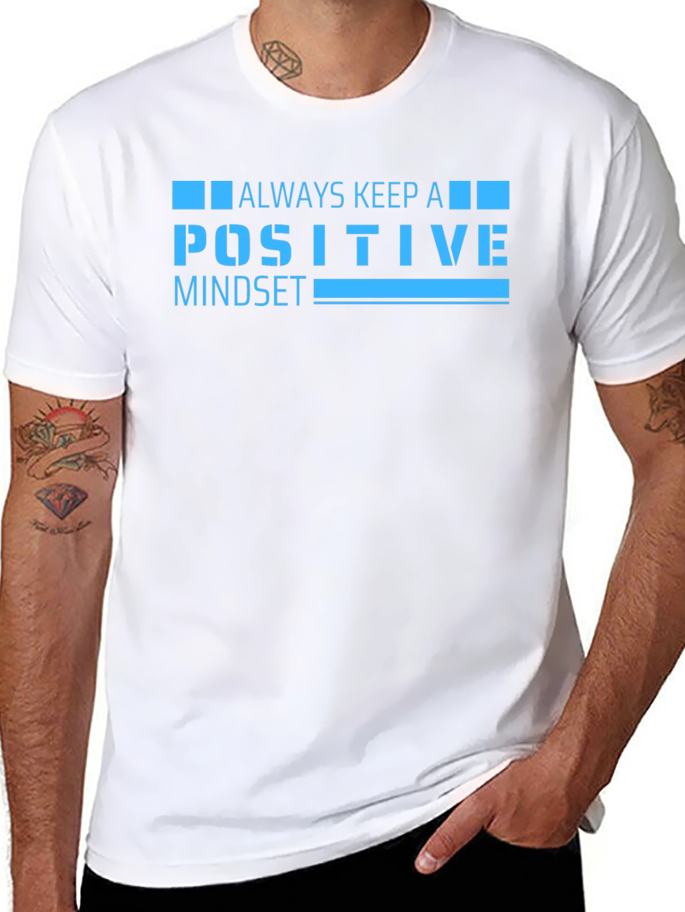 Positive Mindset Graphic Tee - Black