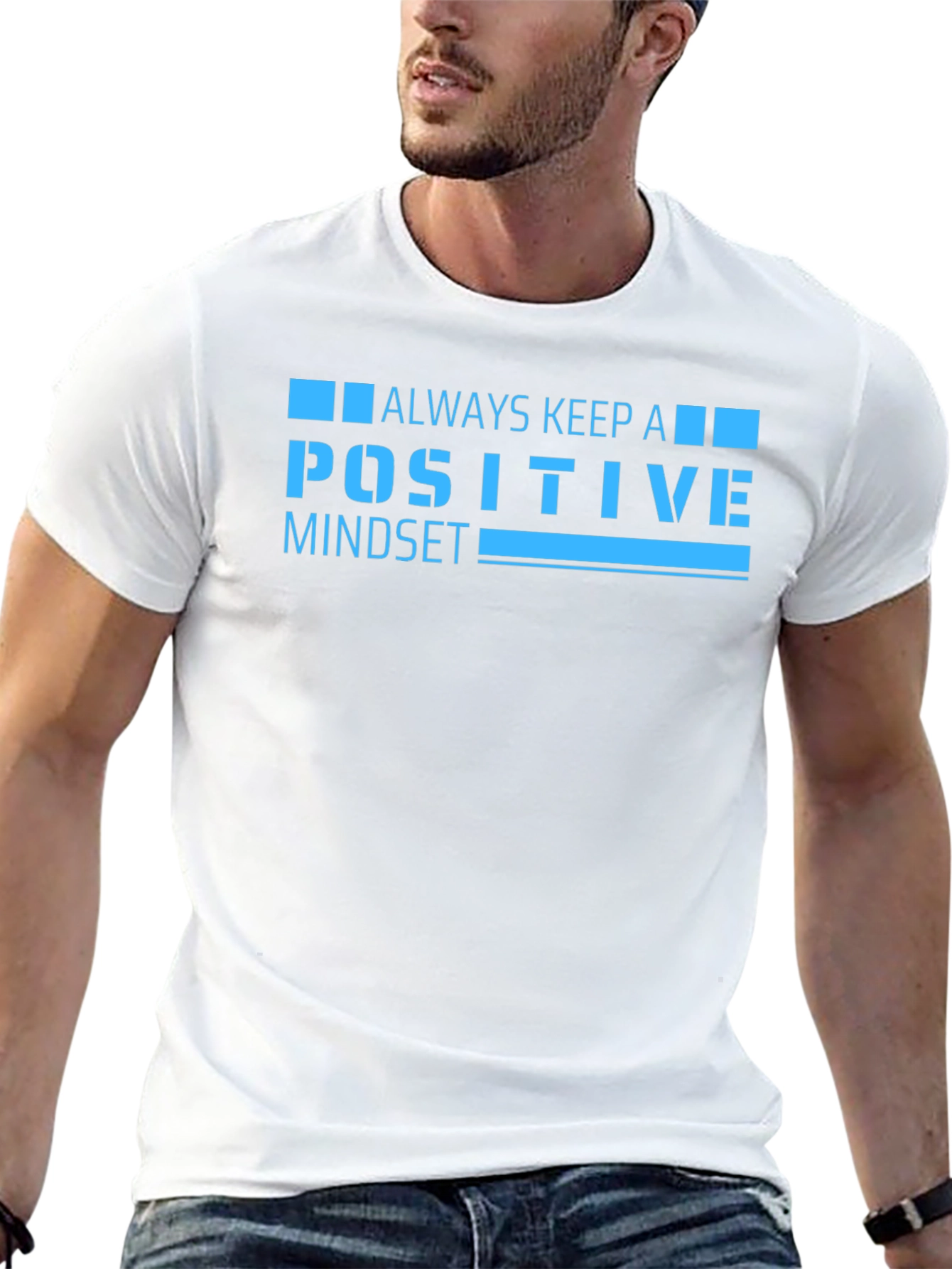 Positive Mindset Graphic Tee - Black