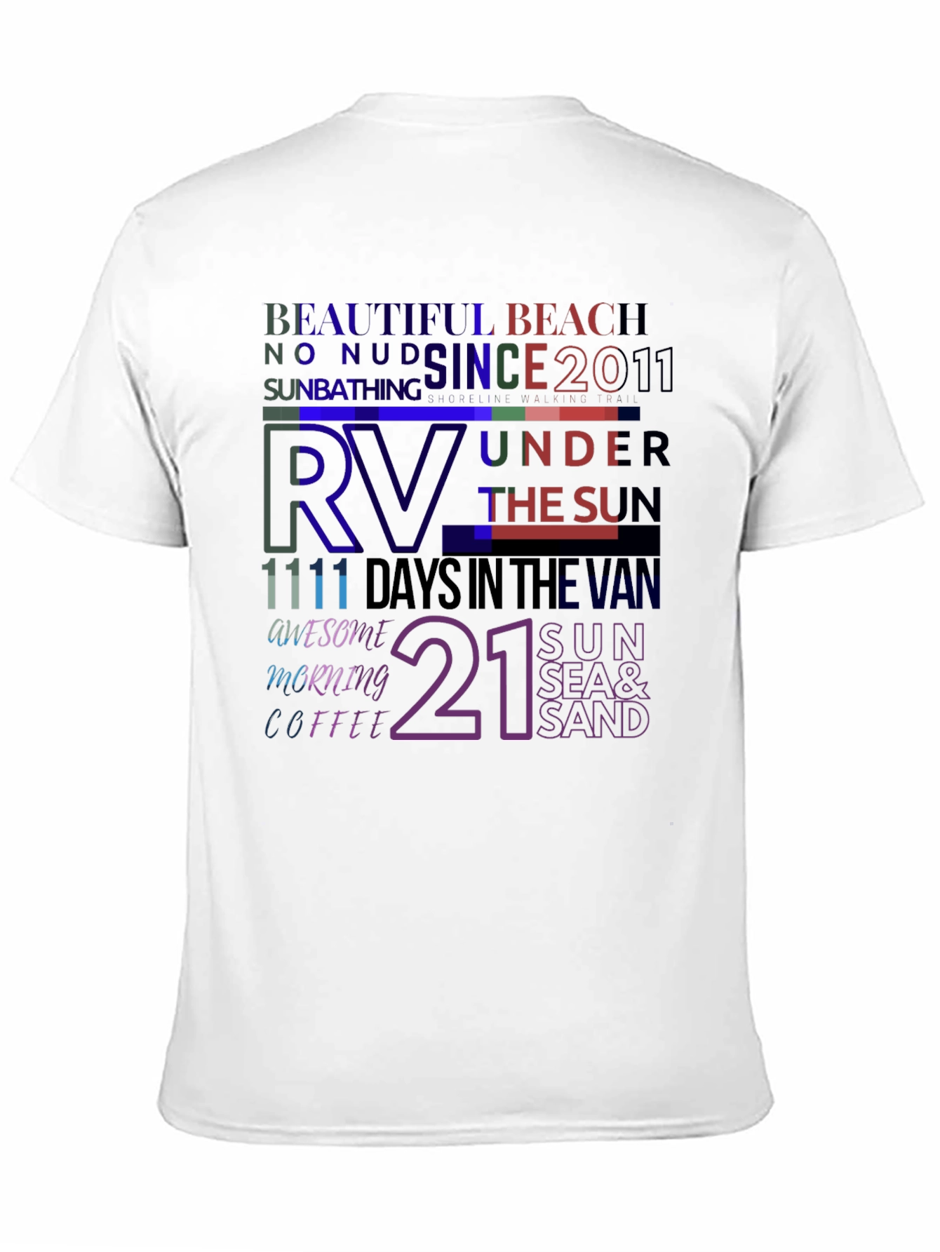 RV Lifestyle Graphic T-Shirt - Beach and Sun Design