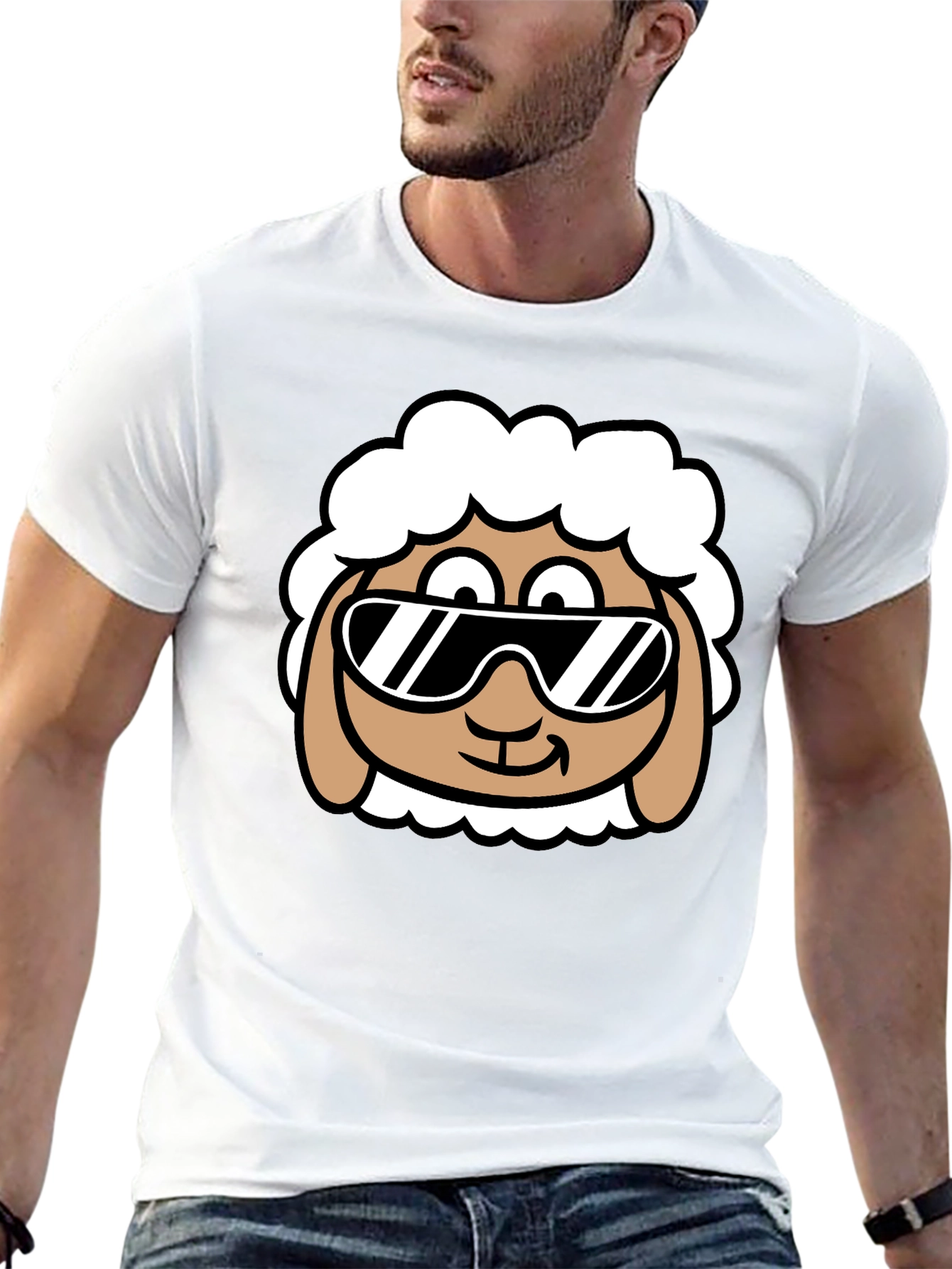 Cool Sheep T-Shirt - Black Graphic Tee