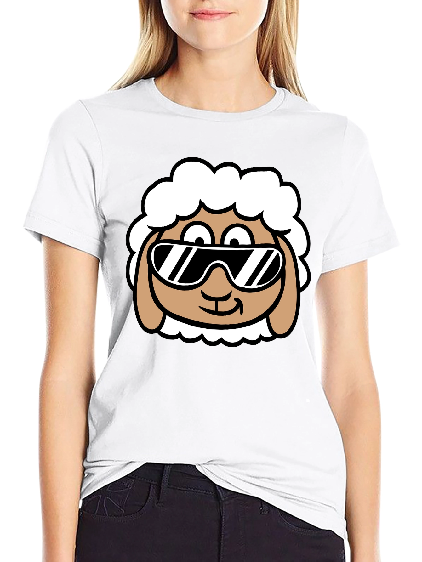 Cool Sheep T-Shirt - Black Graphic Tee
