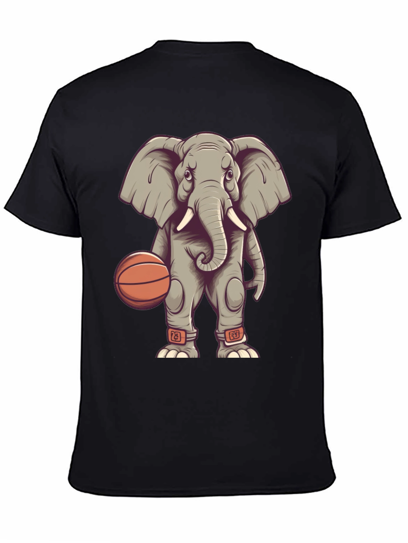 Elephant Basketball Player Graphic T-Shirt