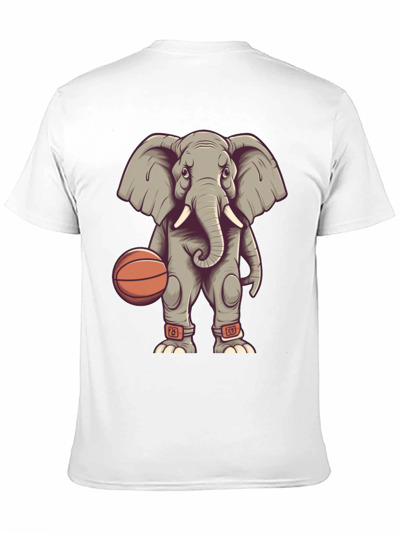 Elephant Basketball Player Graphic T-Shirt