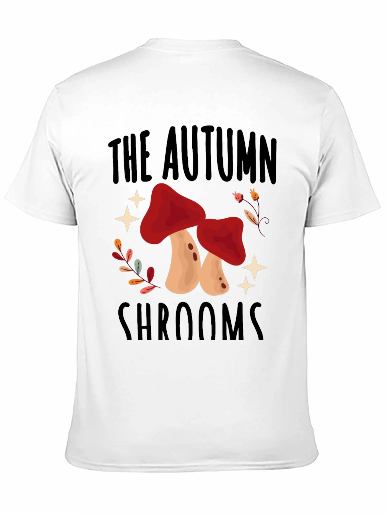 Autumn Shrooms Graphic Tee - Stylish Mushroom Design