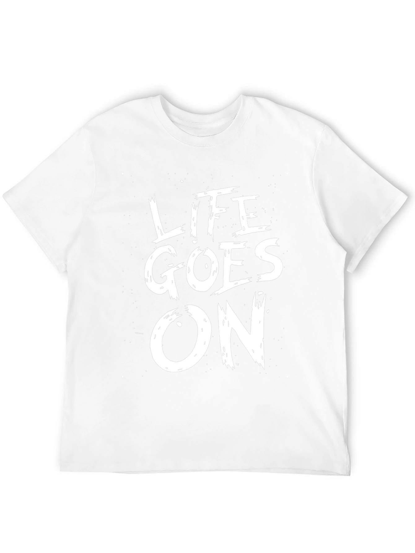 Life Goes On Graphic Tee - Black Cotton Blend