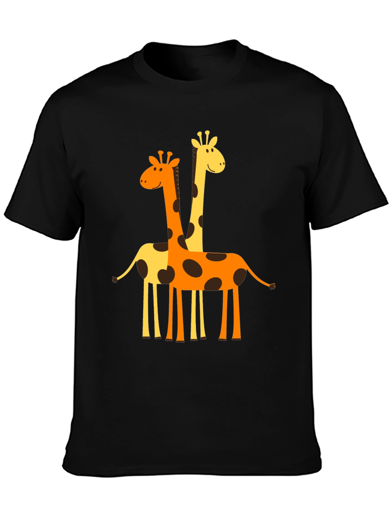 Giraffe Graphic Tee -  Mens Black T-Shirt