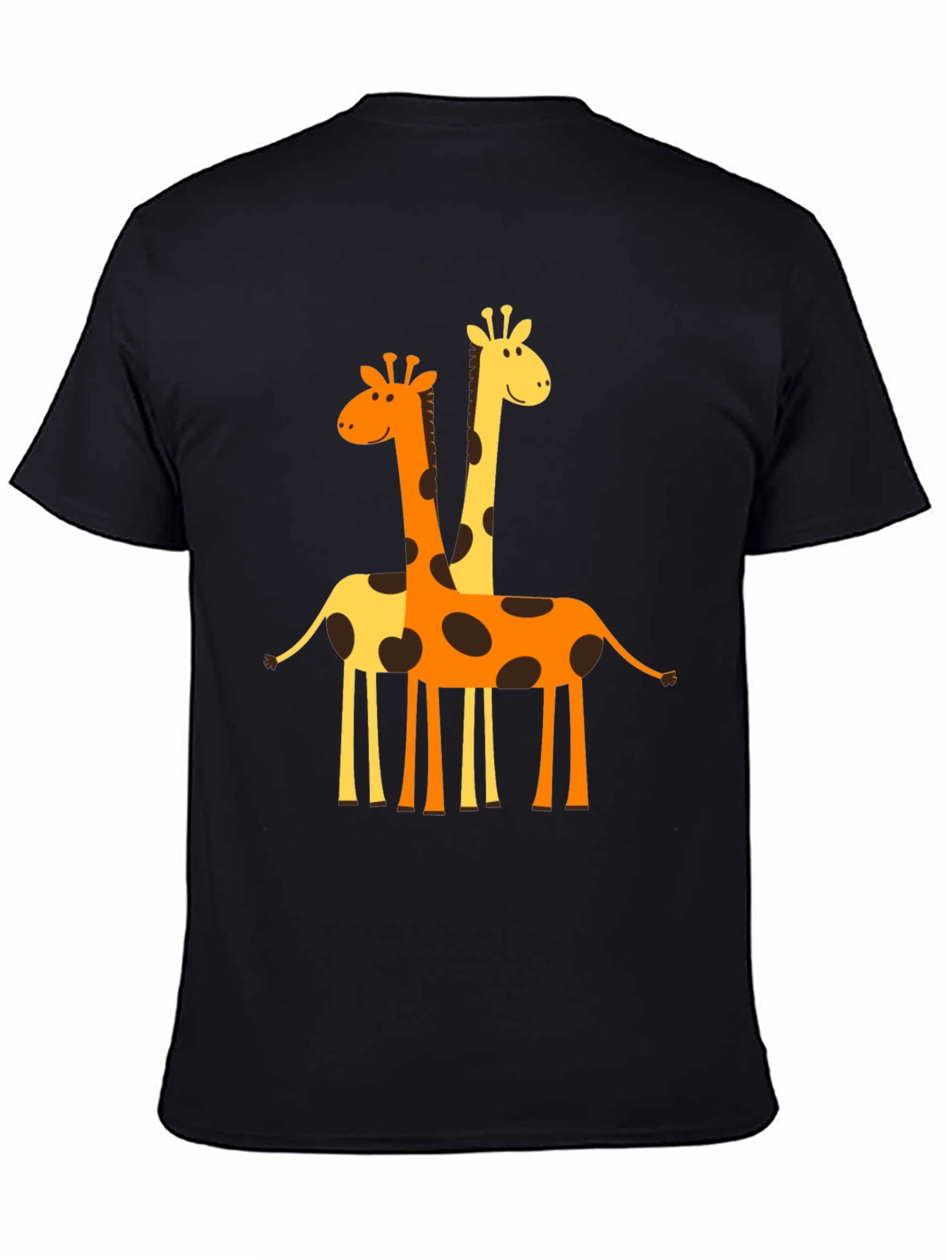 Giraffe Graphic Tee -  Mens Black T-Shirt