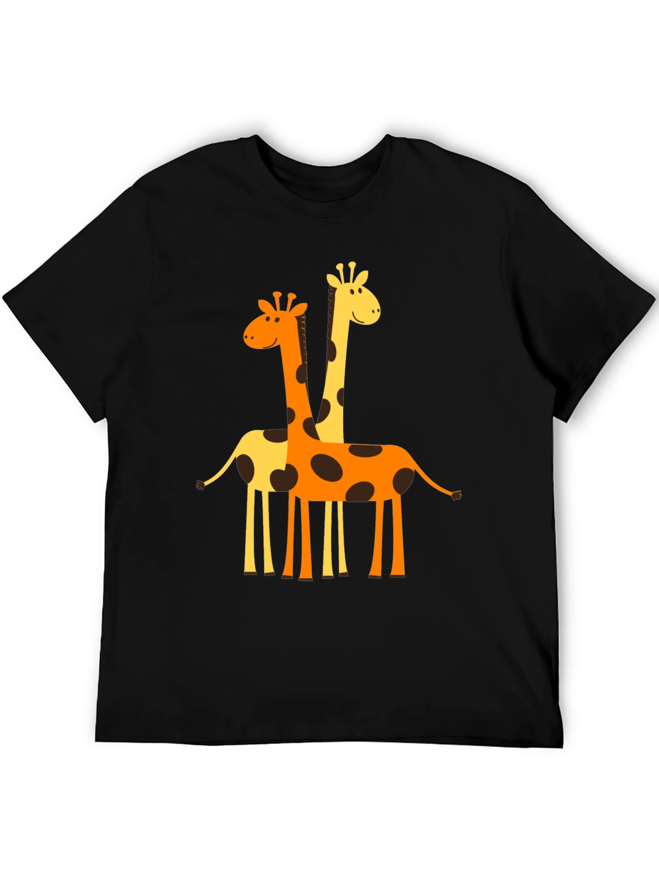 Giraffe Graphic Tee -  Mens Black T-Shirt