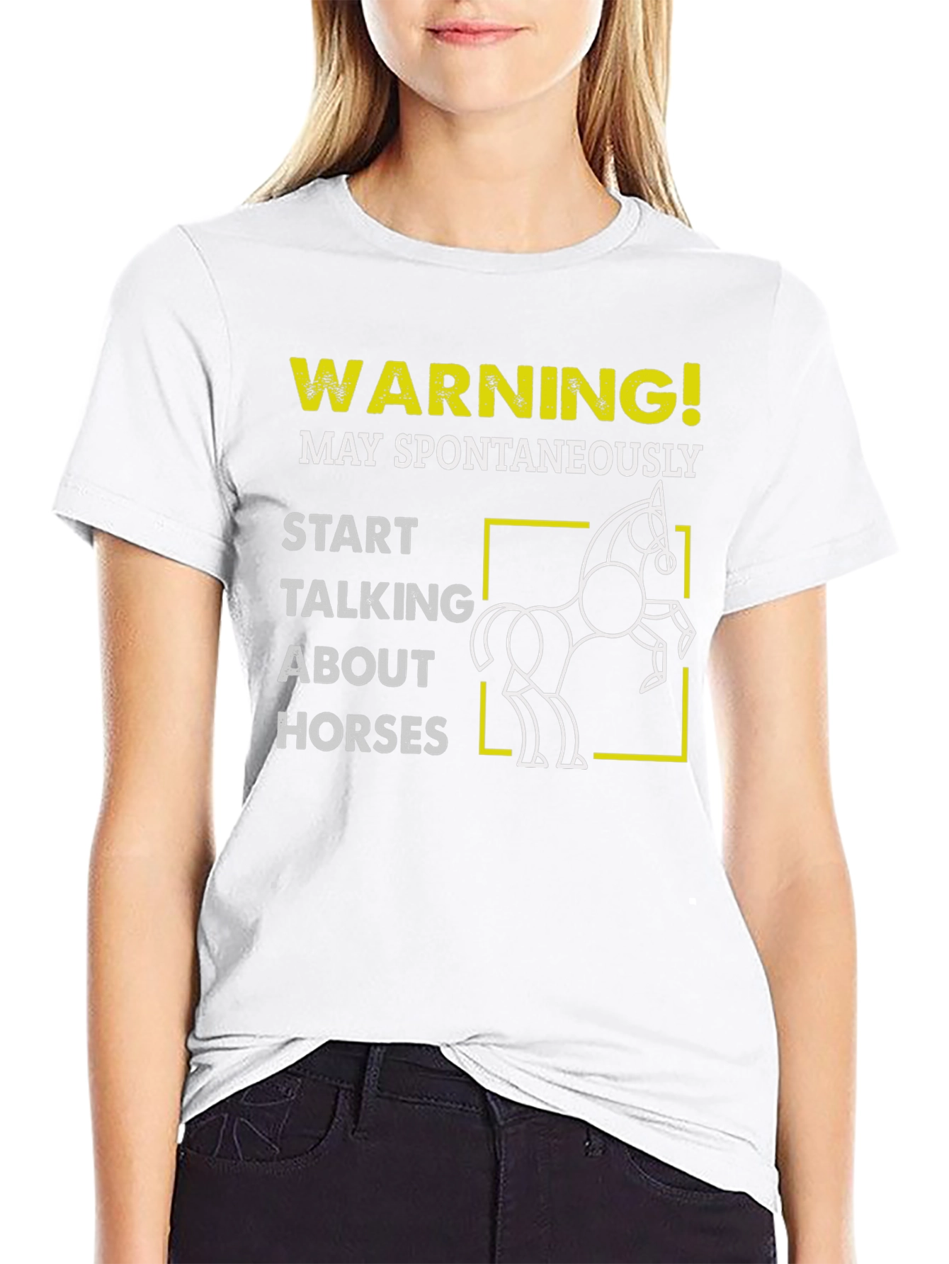 Warning May Spontaneously Talk About Horses T-Shirt