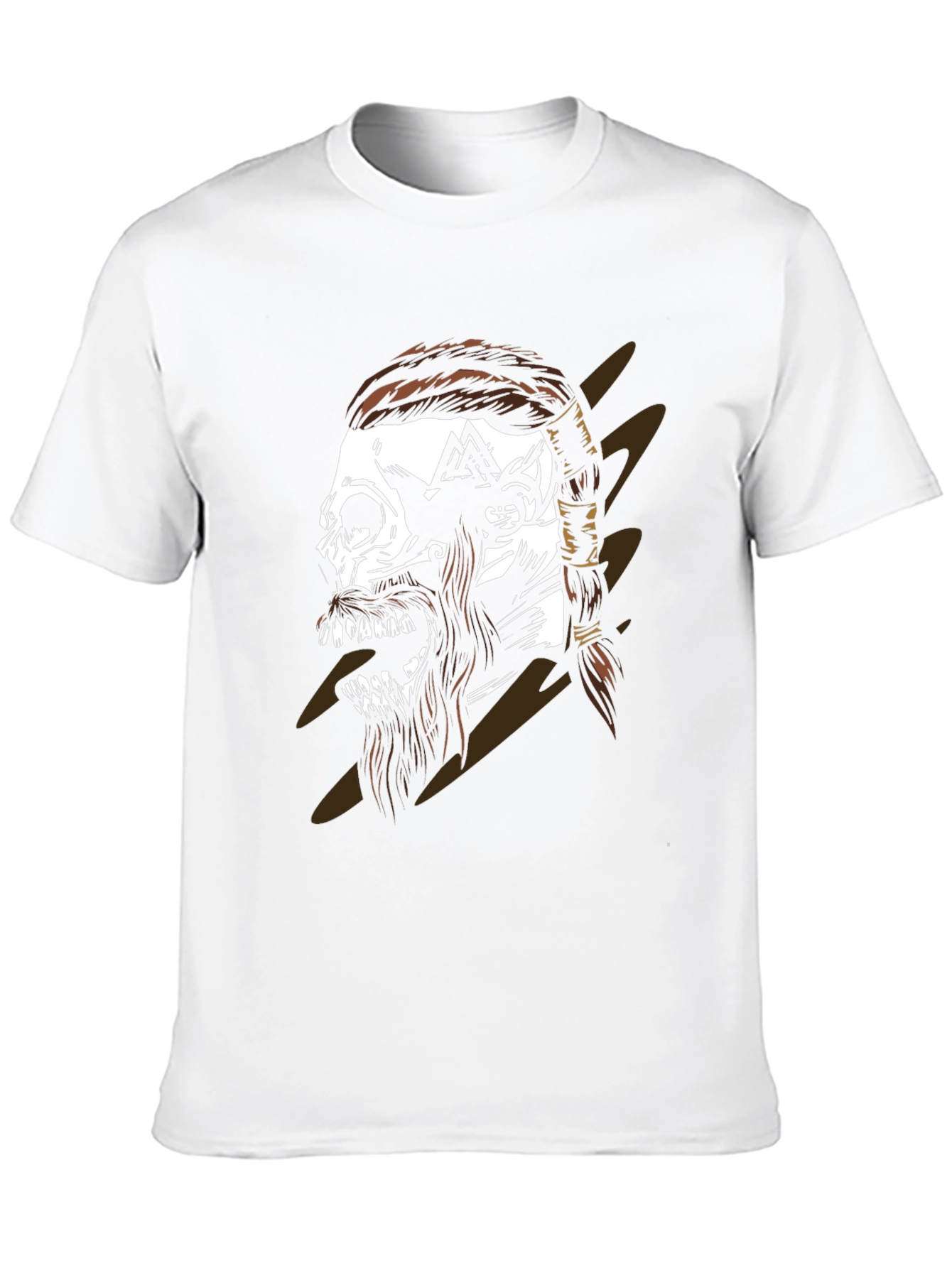 Viking Skull Graphic Black T-Shirt