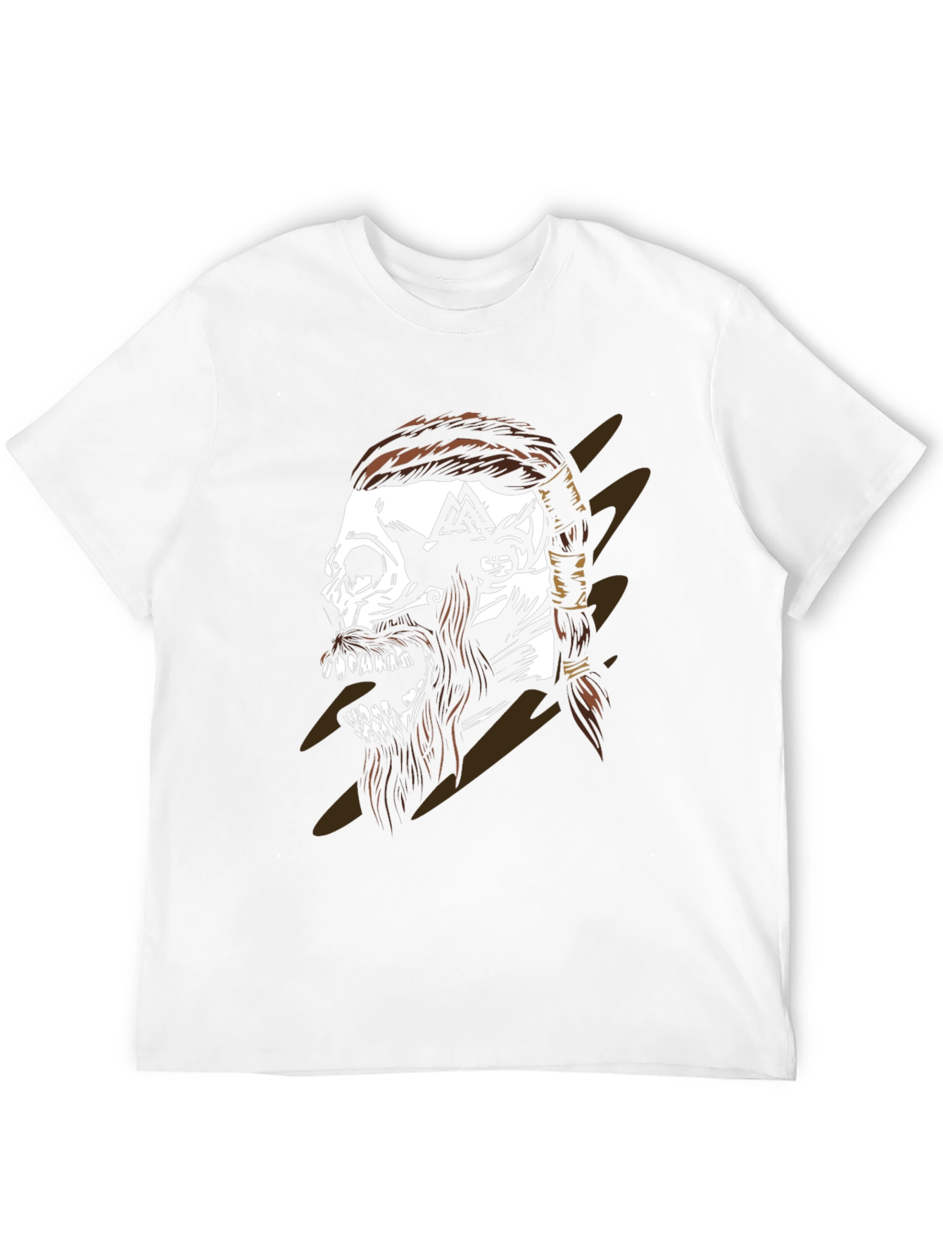 Viking Skull Graphic Black T-Shirt