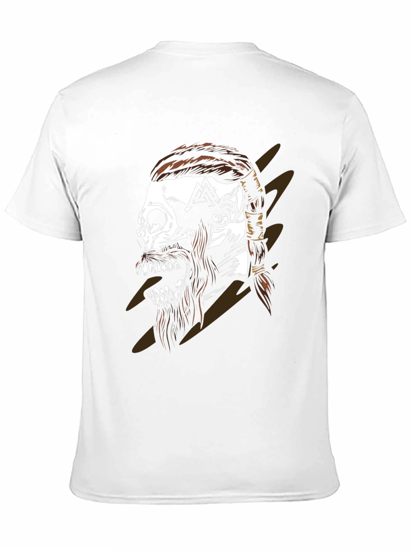 Viking Skull Graphic Black T-Shirt