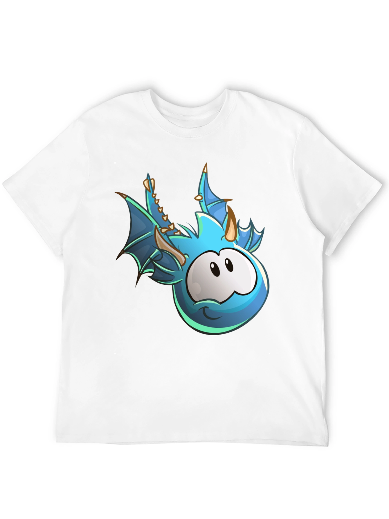 Cartoon Dragon Graphic Black T-Shirt