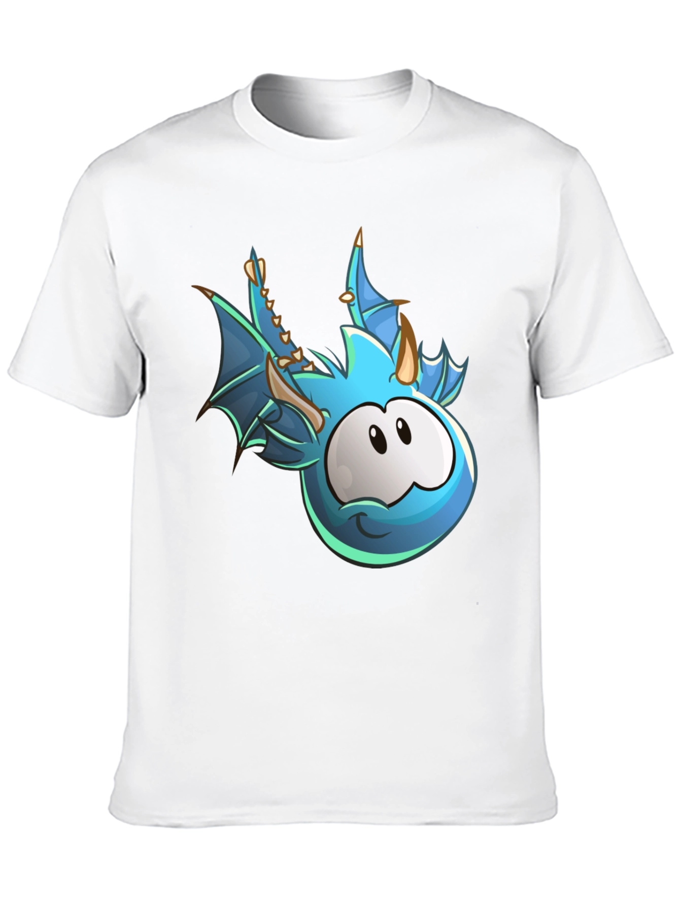 Cartoon Dragon Graphic Black T-Shirt