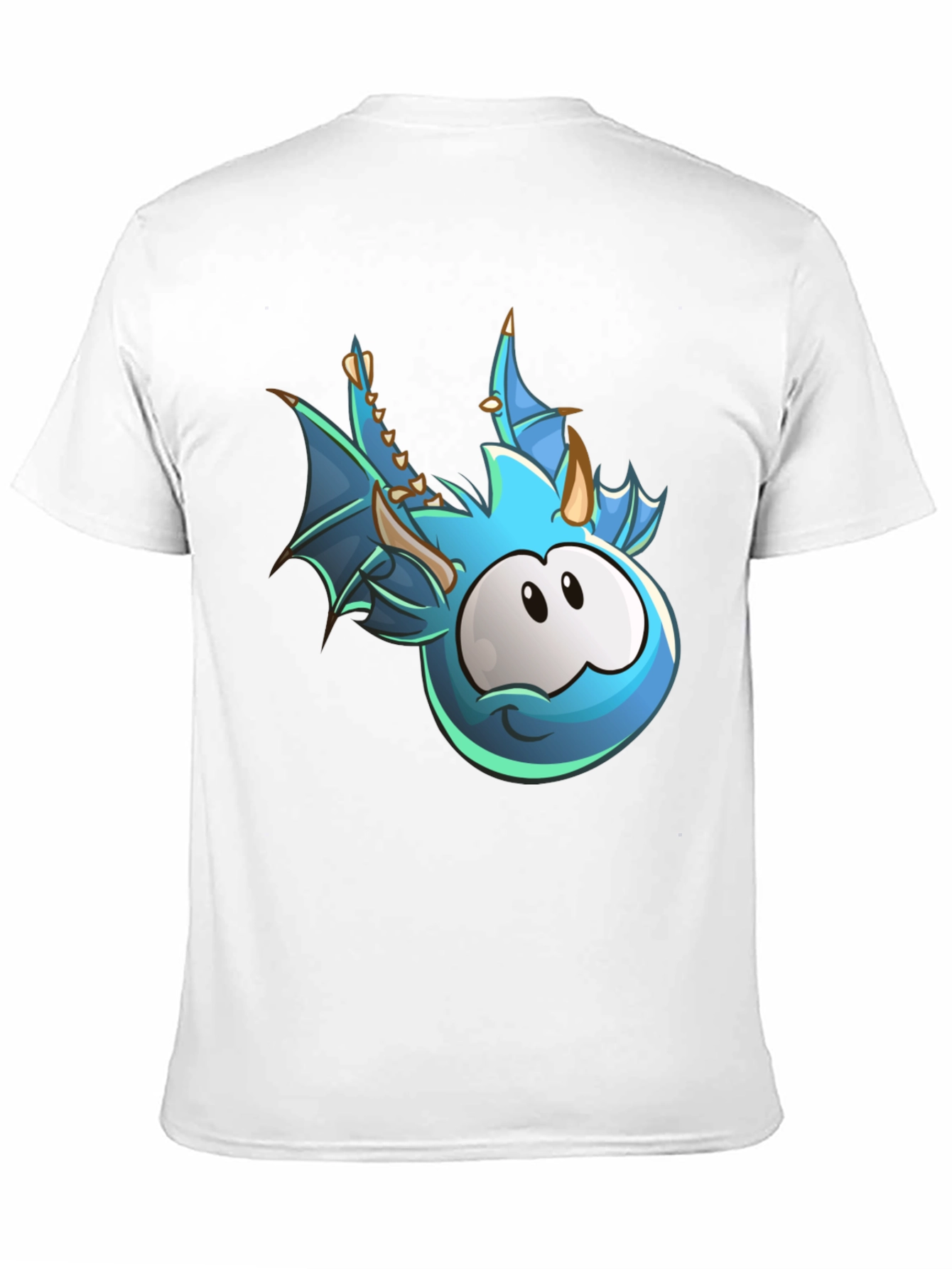 Cartoon Dragon Graphic Black T-Shirt