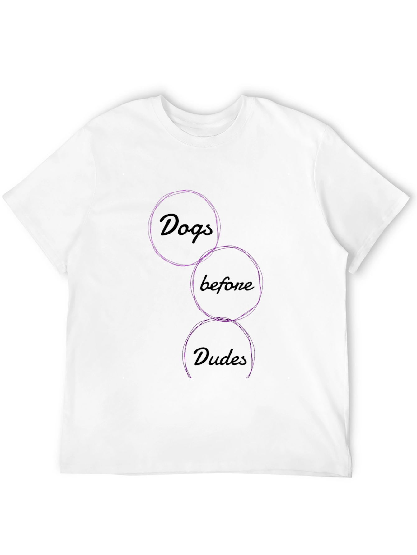 Dogs Before Dudes Graphic T-Shirt - Black