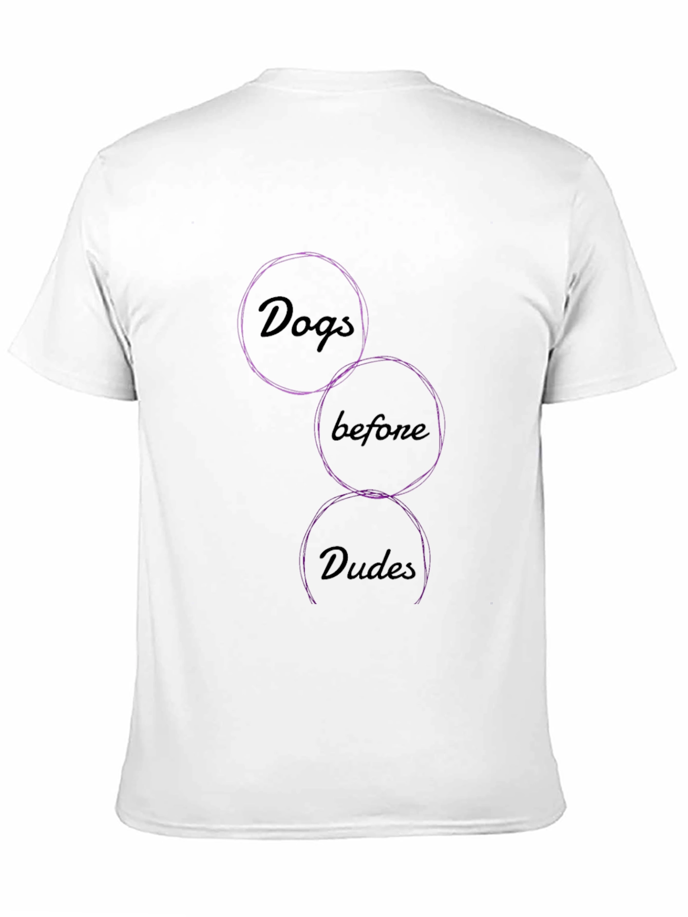 Dogs Before Dudes Graphic T-Shirt - Black