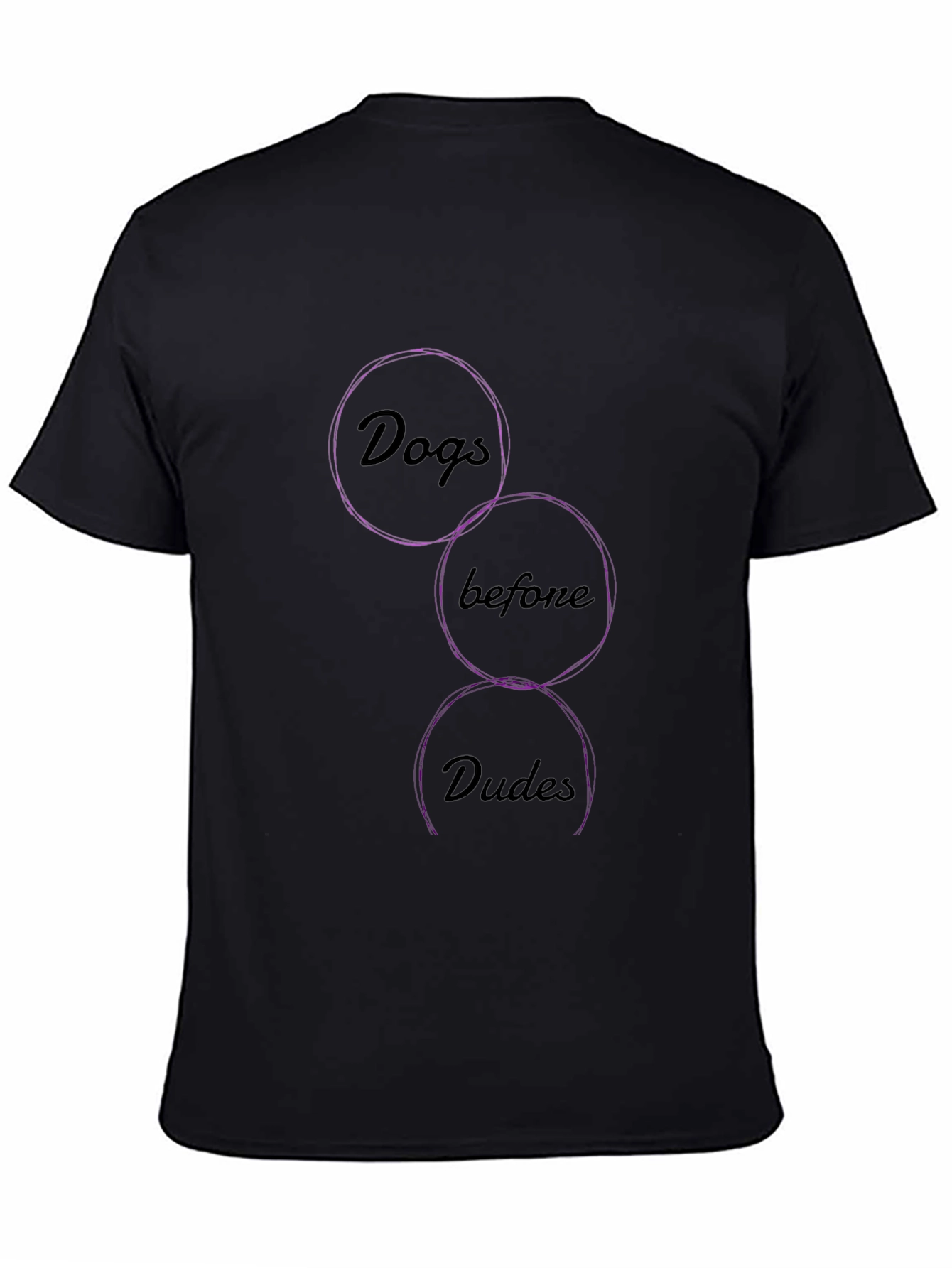 Dogs Before Dudes Graphic T-Shirt - Black
