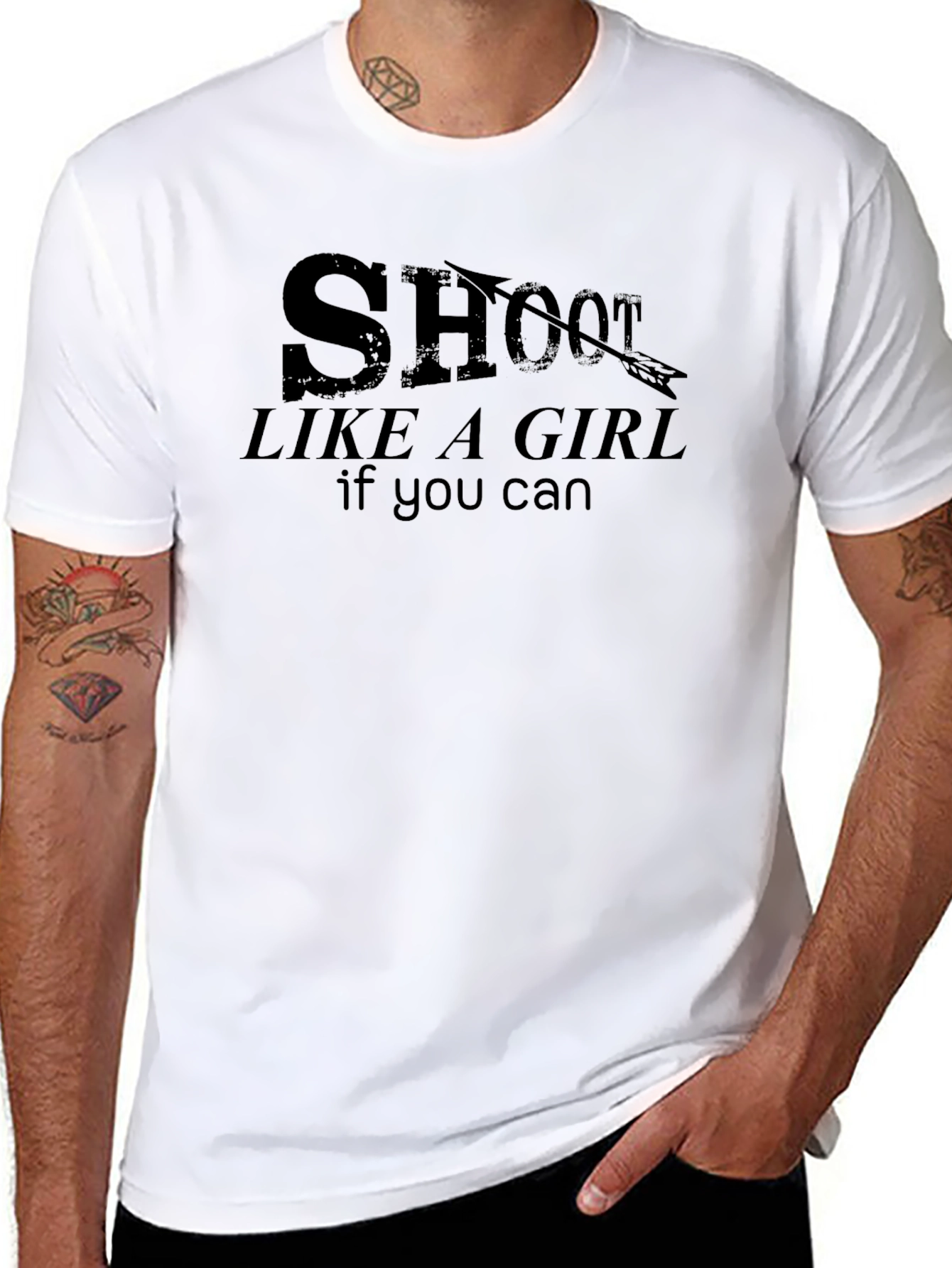 Shoot Like A Girl T-Shirt - Funny Sarcastic Tee
