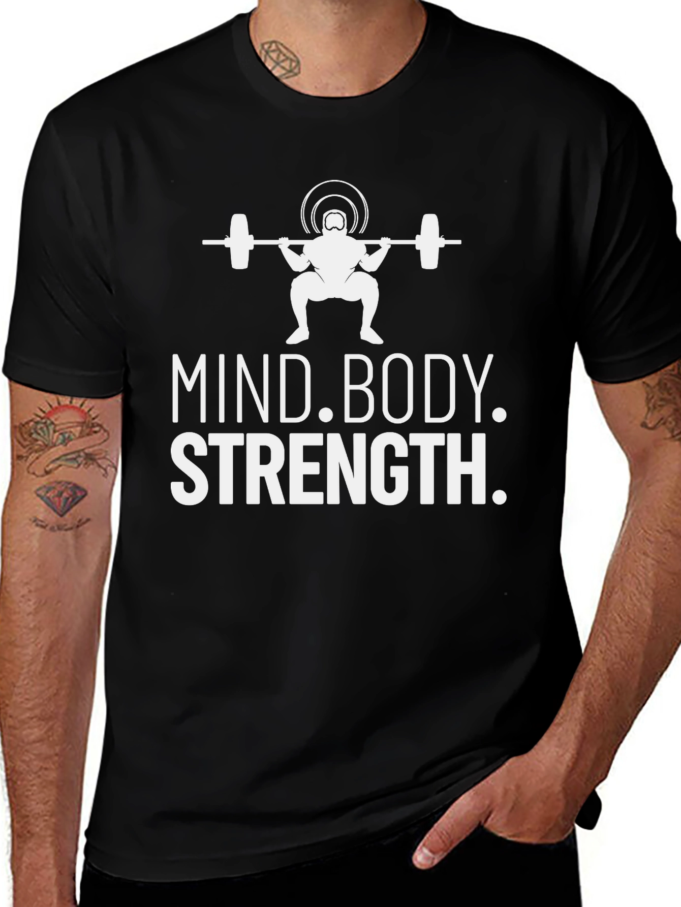 Mind Body Strength Weightlifting T-Shirt
