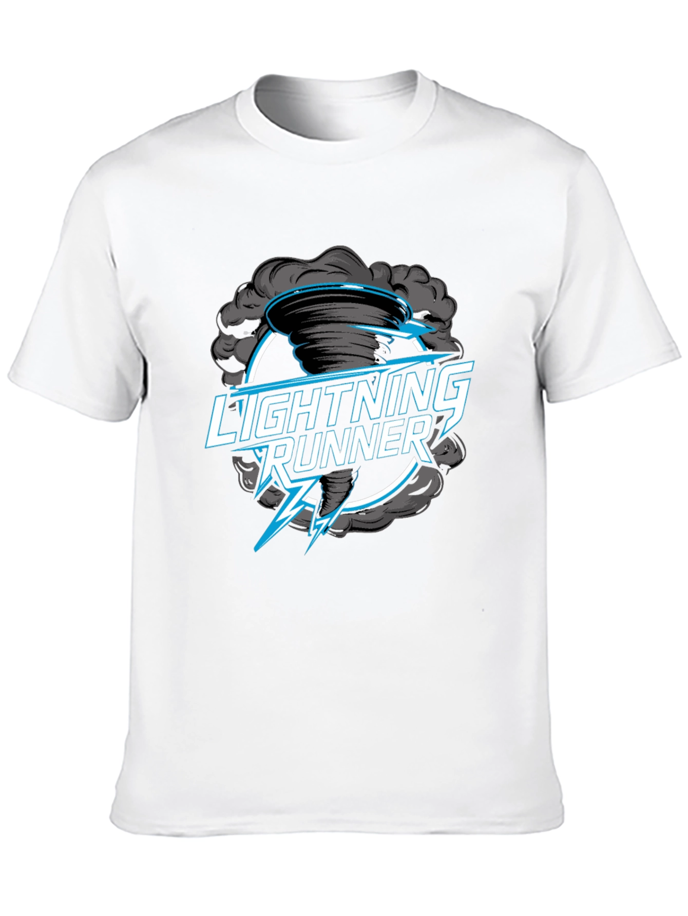Lightning Runner Graphic T-Shirt - Black