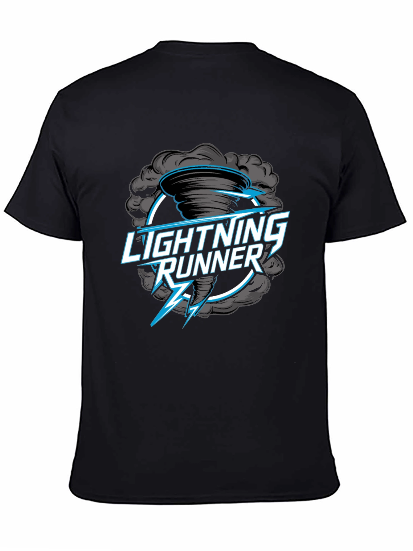 Lightning Runner Graphic T-Shirt - Black