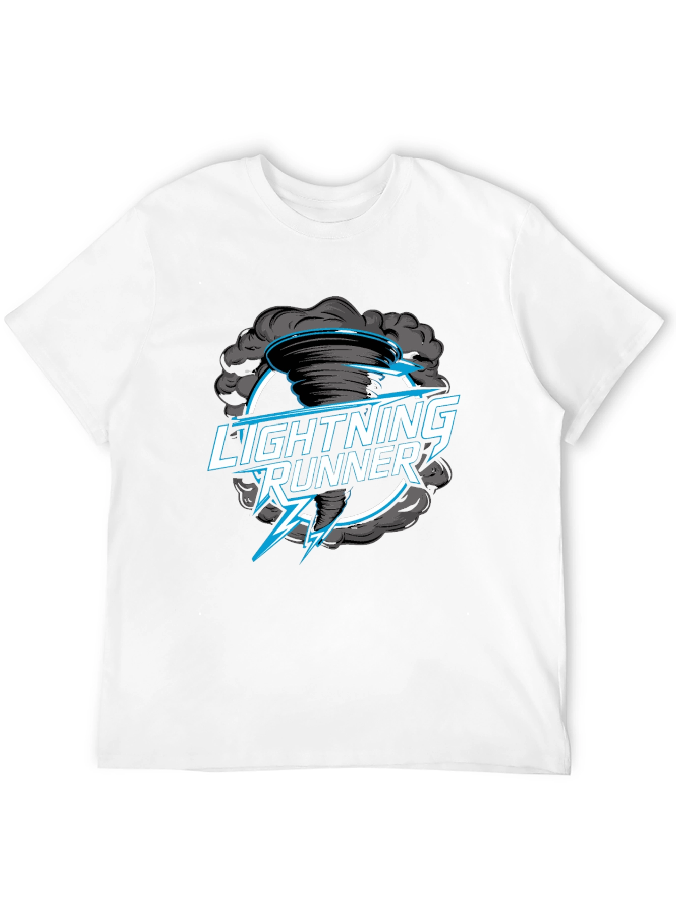 Lightning Runner Graphic T-Shirt - Black
