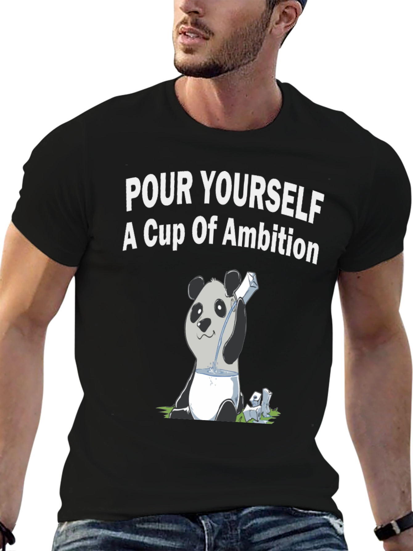 Panda Pour Yourself Ambition Graphic Tee