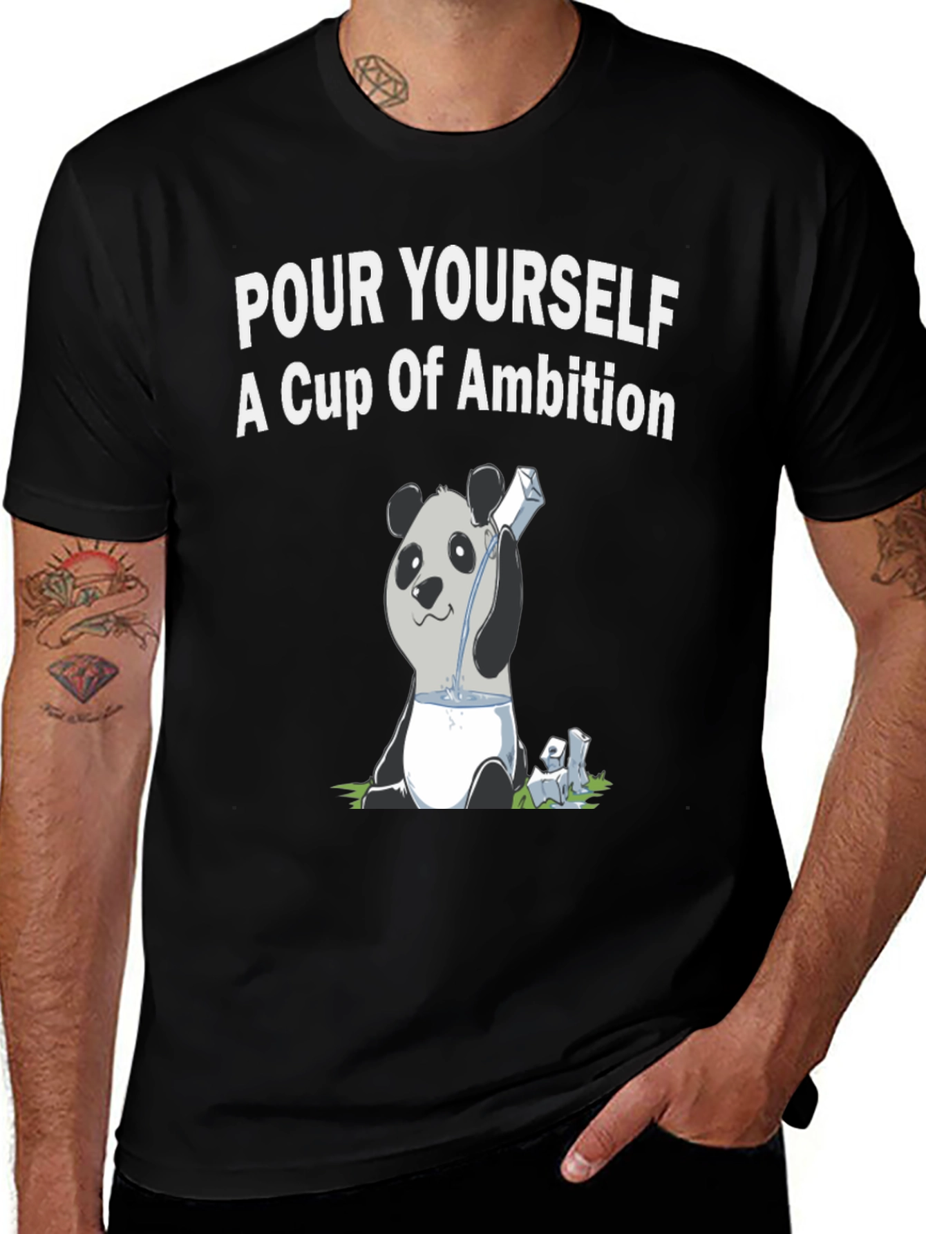 Panda Pour Yourself Ambition Graphic Tee