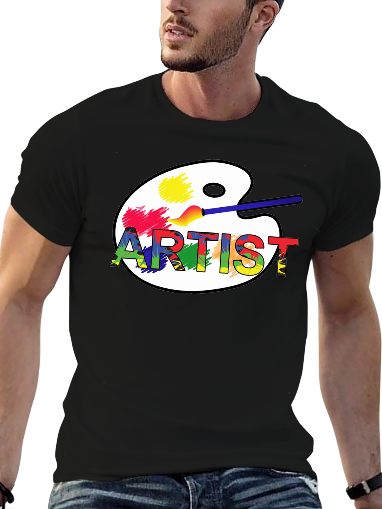 Artist Palette Graphic Tee - Creative Design Shirt