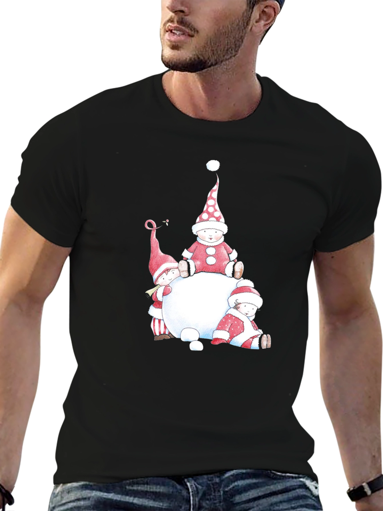 Festive Gnome Crew Neck Tee
