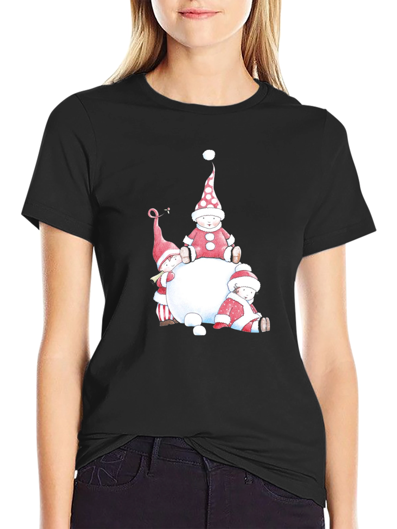Festive Gnome Crew Neck Tee