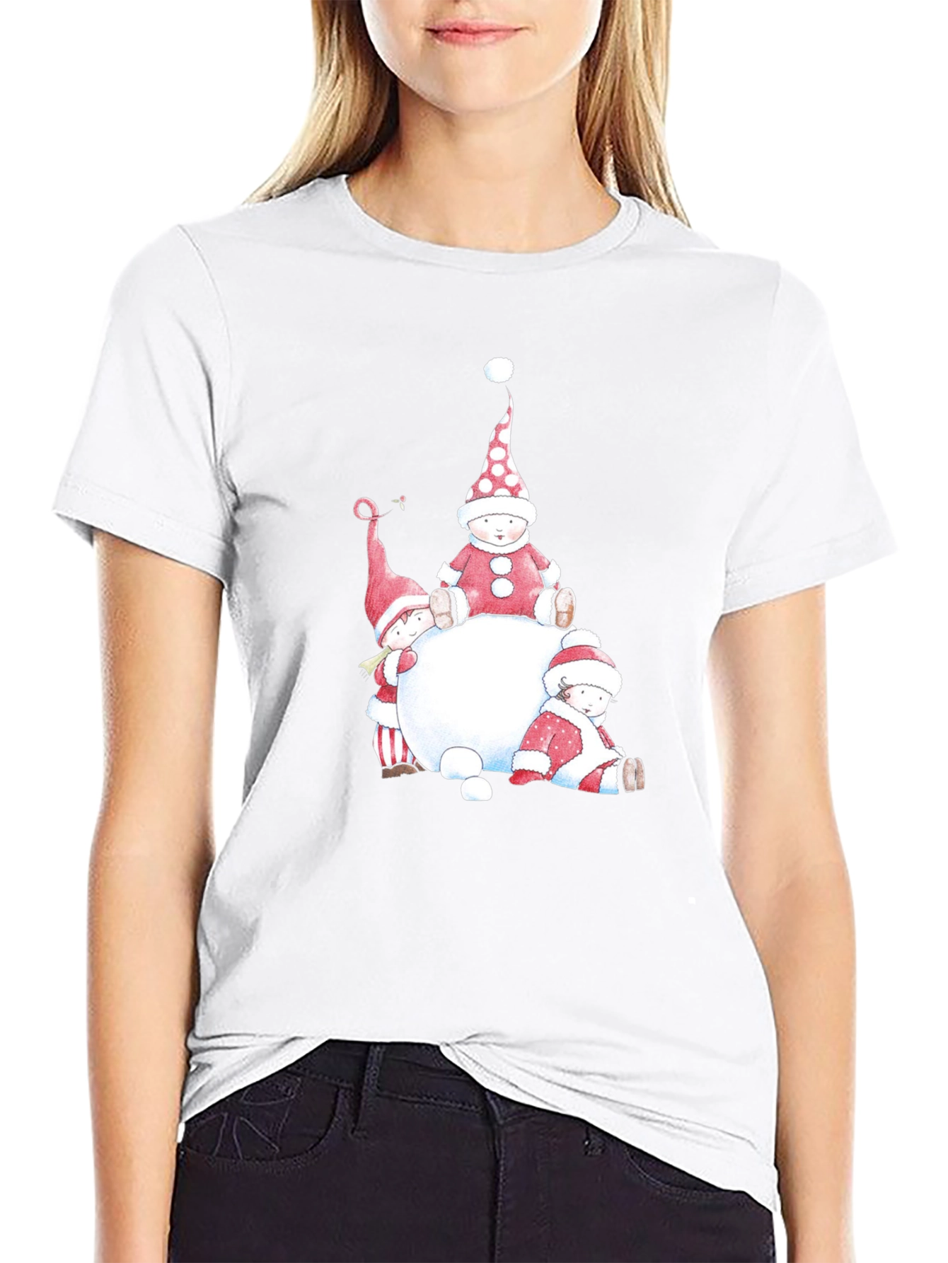 Festive Gnome Crew Neck Tee